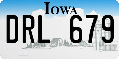 IA license plate DRL679