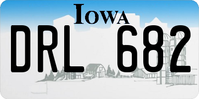 IA license plate DRL682