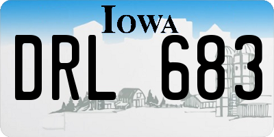 IA license plate DRL683