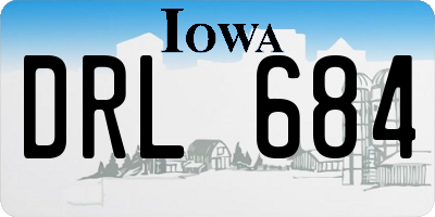 IA license plate DRL684