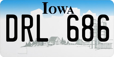 IA license plate DRL686