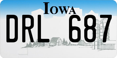 IA license plate DRL687