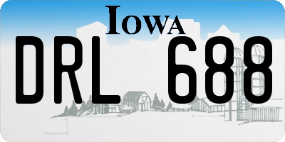 IA license plate DRL688