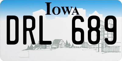 IA license plate DRL689