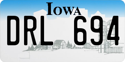 IA license plate DRL694