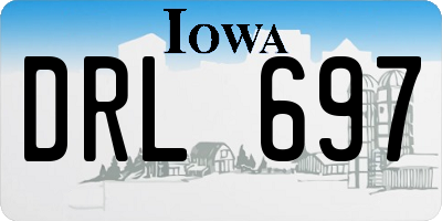 IA license plate DRL697