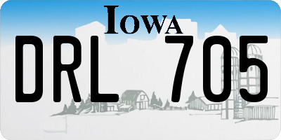 IA license plate DRL705