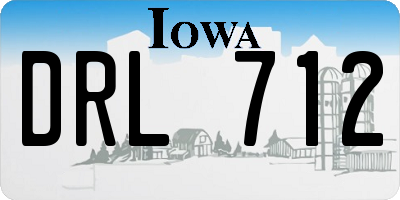 IA license plate DRL712