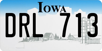 IA license plate DRL713