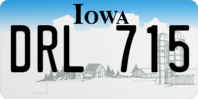 IA license plate DRL715