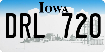 IA license plate DRL720