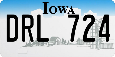 IA license plate DRL724