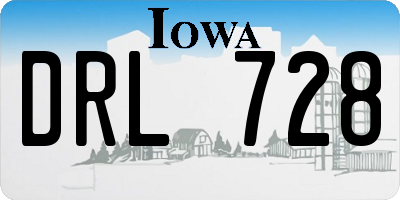 IA license plate DRL728