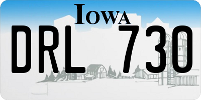 IA license plate DRL730