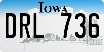 IA license plate DRL736