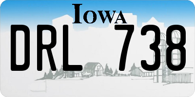 IA license plate DRL738