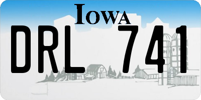 IA license plate DRL741