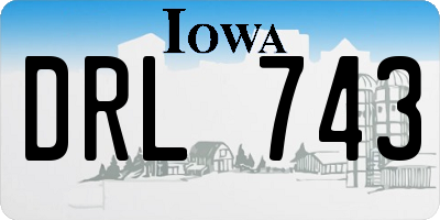 IA license plate DRL743