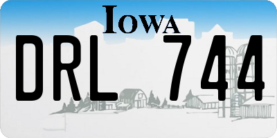 IA license plate DRL744
