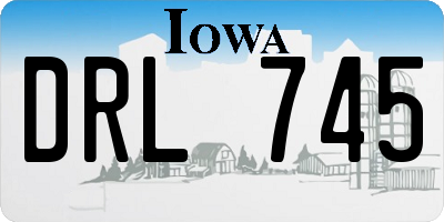 IA license plate DRL745