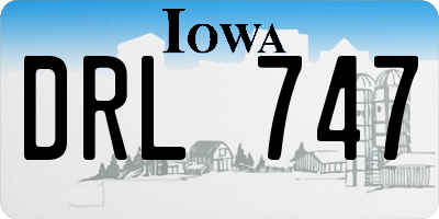 IA license plate DRL747