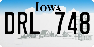 IA license plate DRL748