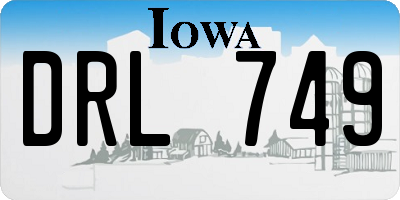 IA license plate DRL749