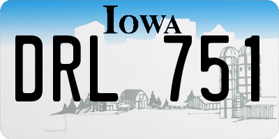 IA license plate DRL751