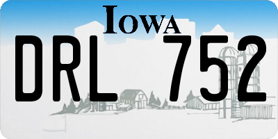 IA license plate DRL752