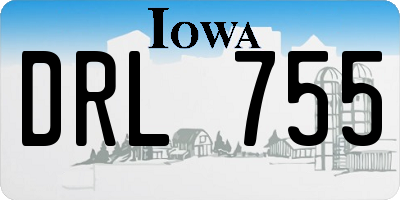 IA license plate DRL755