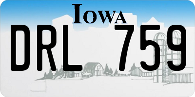 IA license plate DRL759