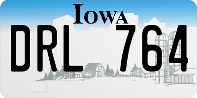 IA license plate DRL764