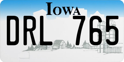 IA license plate DRL765