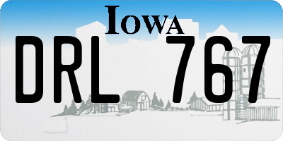 IA license plate DRL767