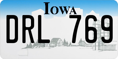 IA license plate DRL769