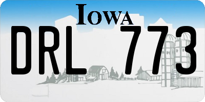 IA license plate DRL773