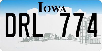 IA license plate DRL774