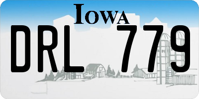 IA license plate DRL779