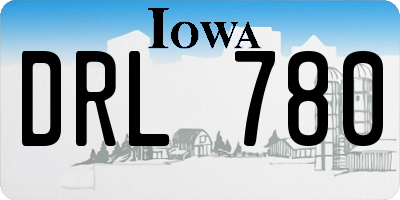 IA license plate DRL780