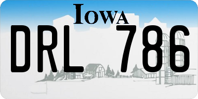 IA license plate DRL786