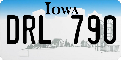 IA license plate DRL790