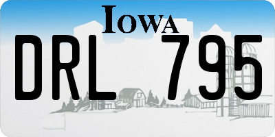 IA license plate DRL795