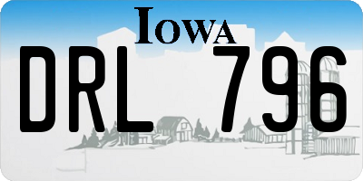 IA license plate DRL796