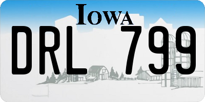 IA license plate DRL799
