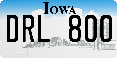 IA license plate DRL800