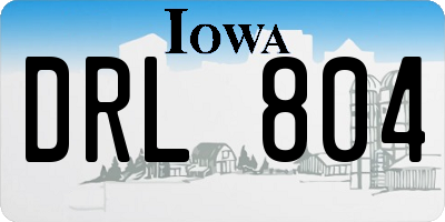 IA license plate DRL804