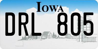 IA license plate DRL805