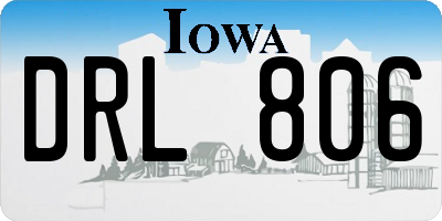 IA license plate DRL806