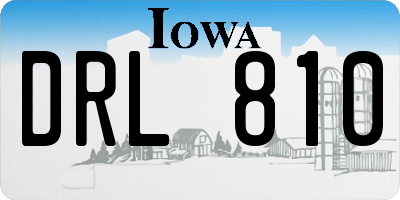 IA license plate DRL810