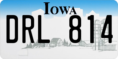 IA license plate DRL814